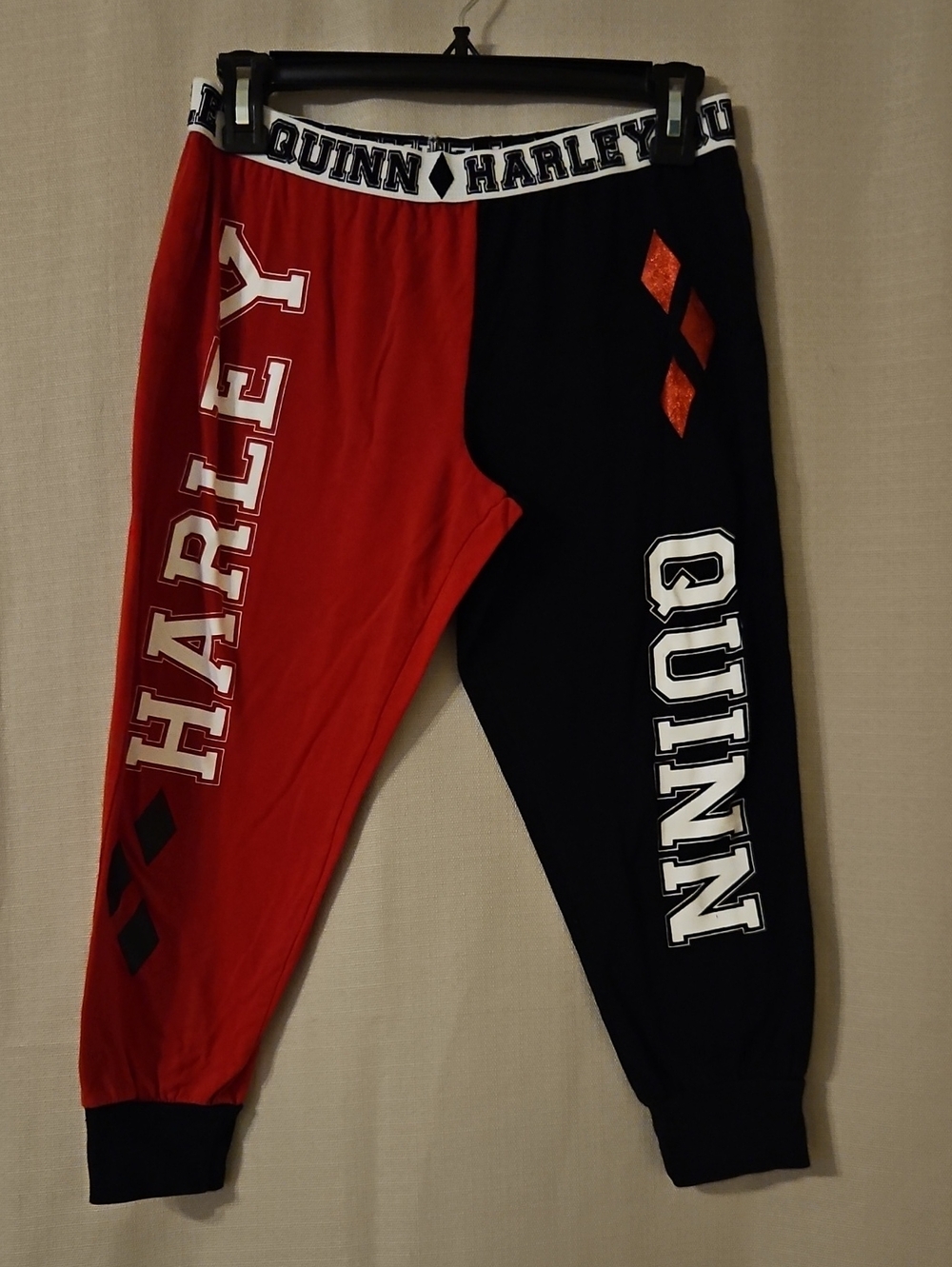 Undergirl Harley Quinn Red & Black Graphic Jogger Pants